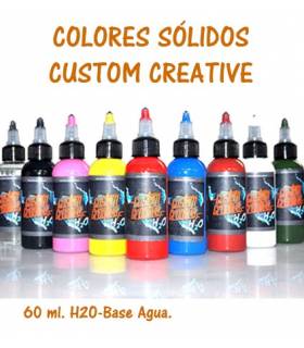 Pintura base agua Sólidos H2O 60 ml. Custom Creative