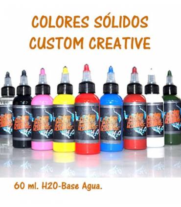 Pintura para aerógrafo - Sólidos - Custom Creative 60 ml.