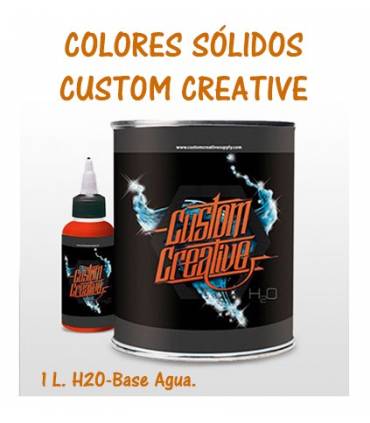 Pintura base agua H2O colores sólidos 1l.